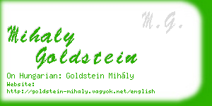 mihaly goldstein business card