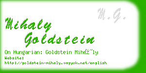 mihaly goldstein business card